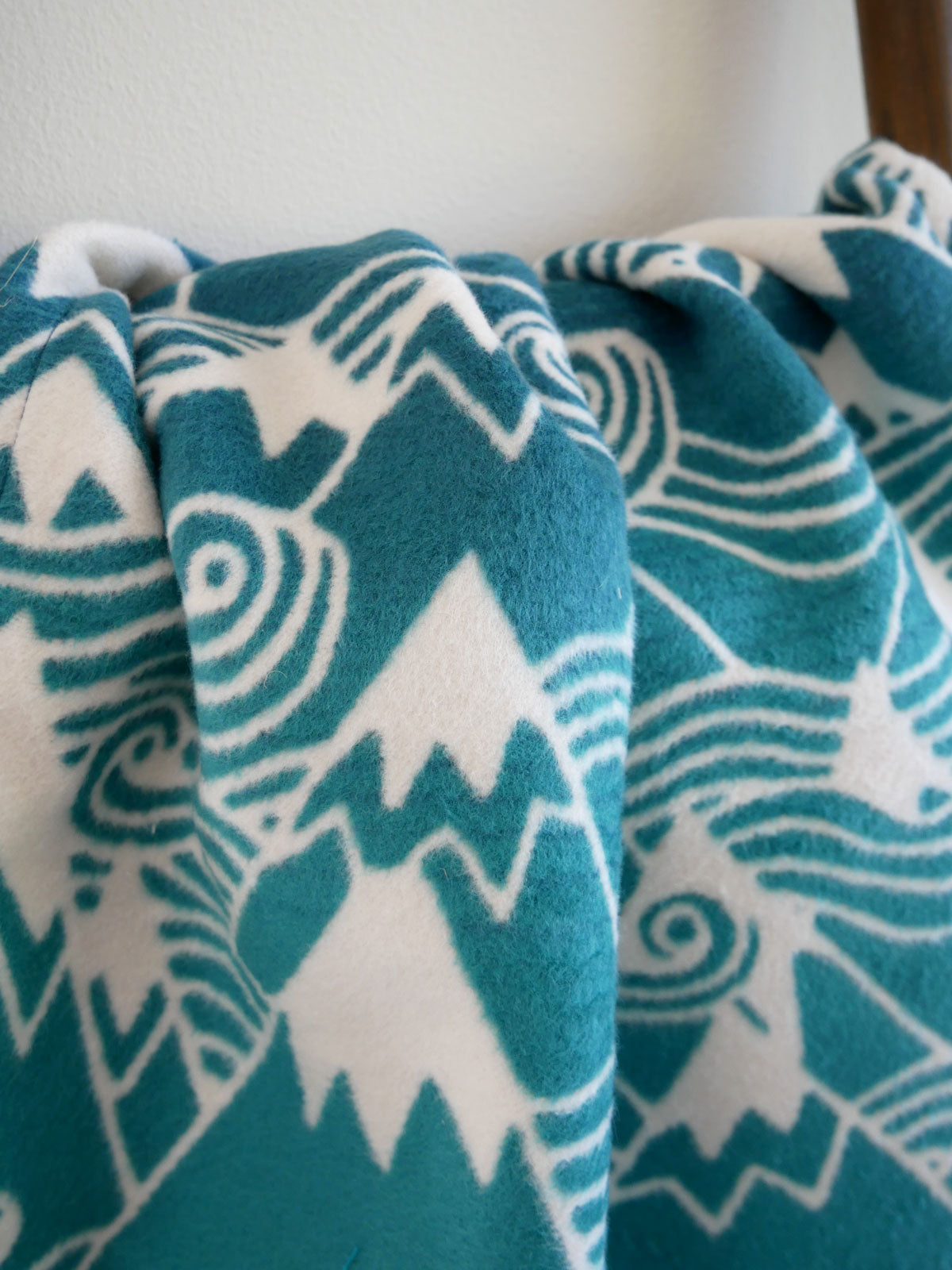 Misty Mountains Moonlit Brushed Cotton Baby Blanket