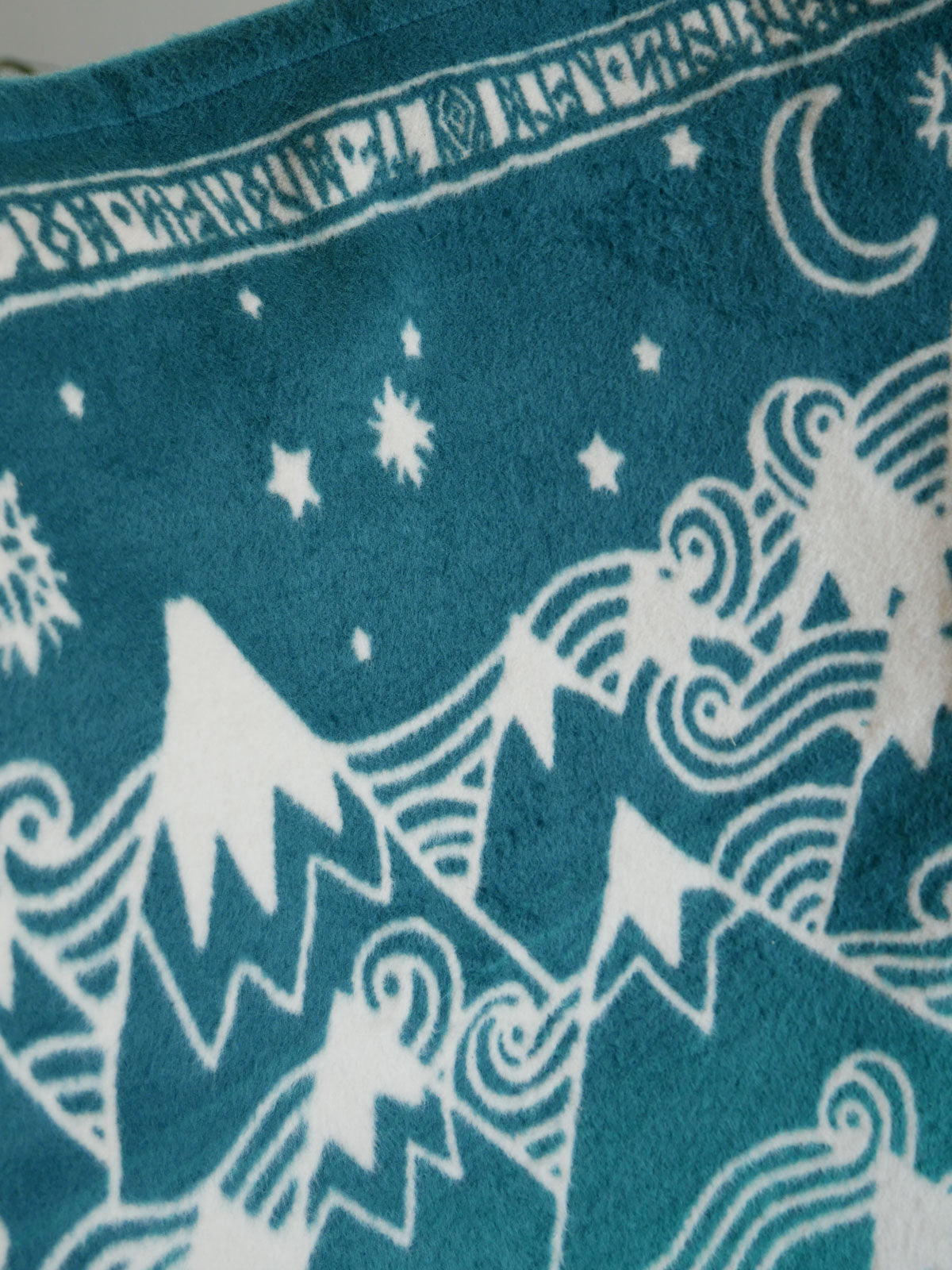 Misty Mountains Moonlit Brushed Cotton Baby Blanket