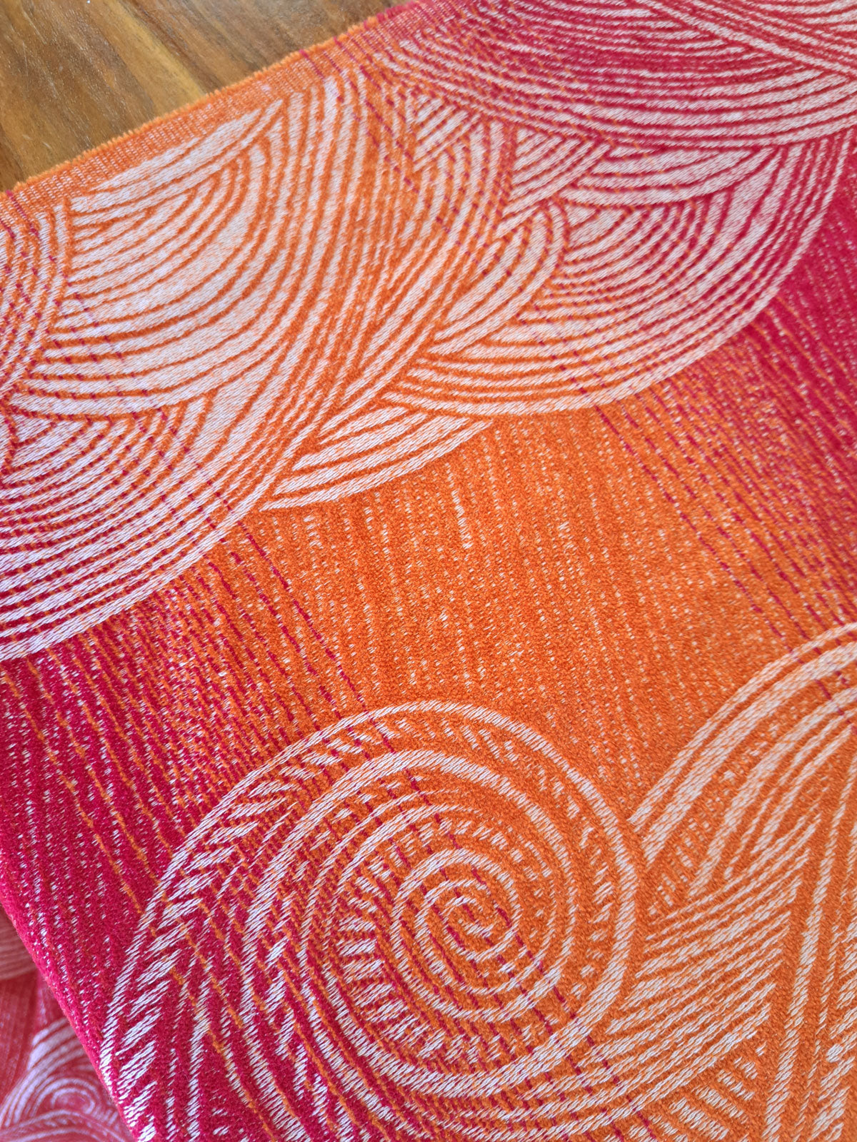 Close up of Sea Salt towel fabric.