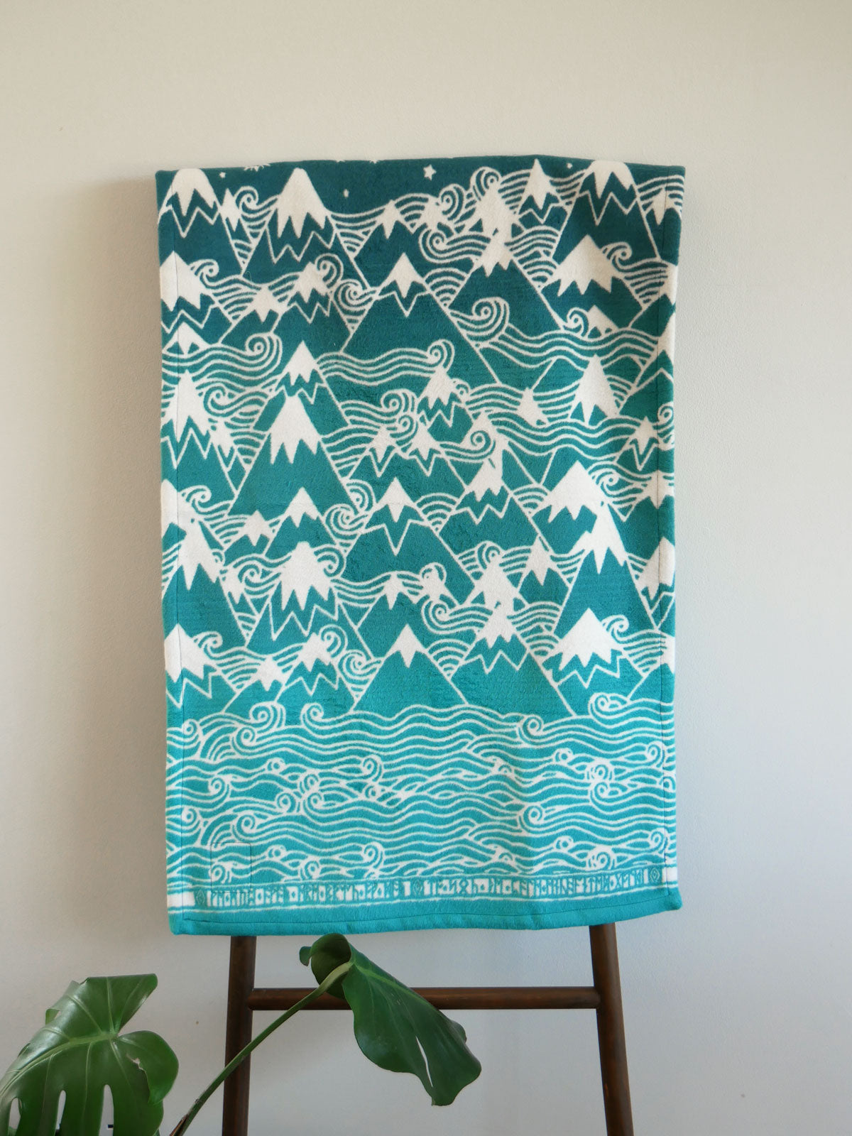 Misty Mountains Moonlit Brushed Cotton Baby Blanket