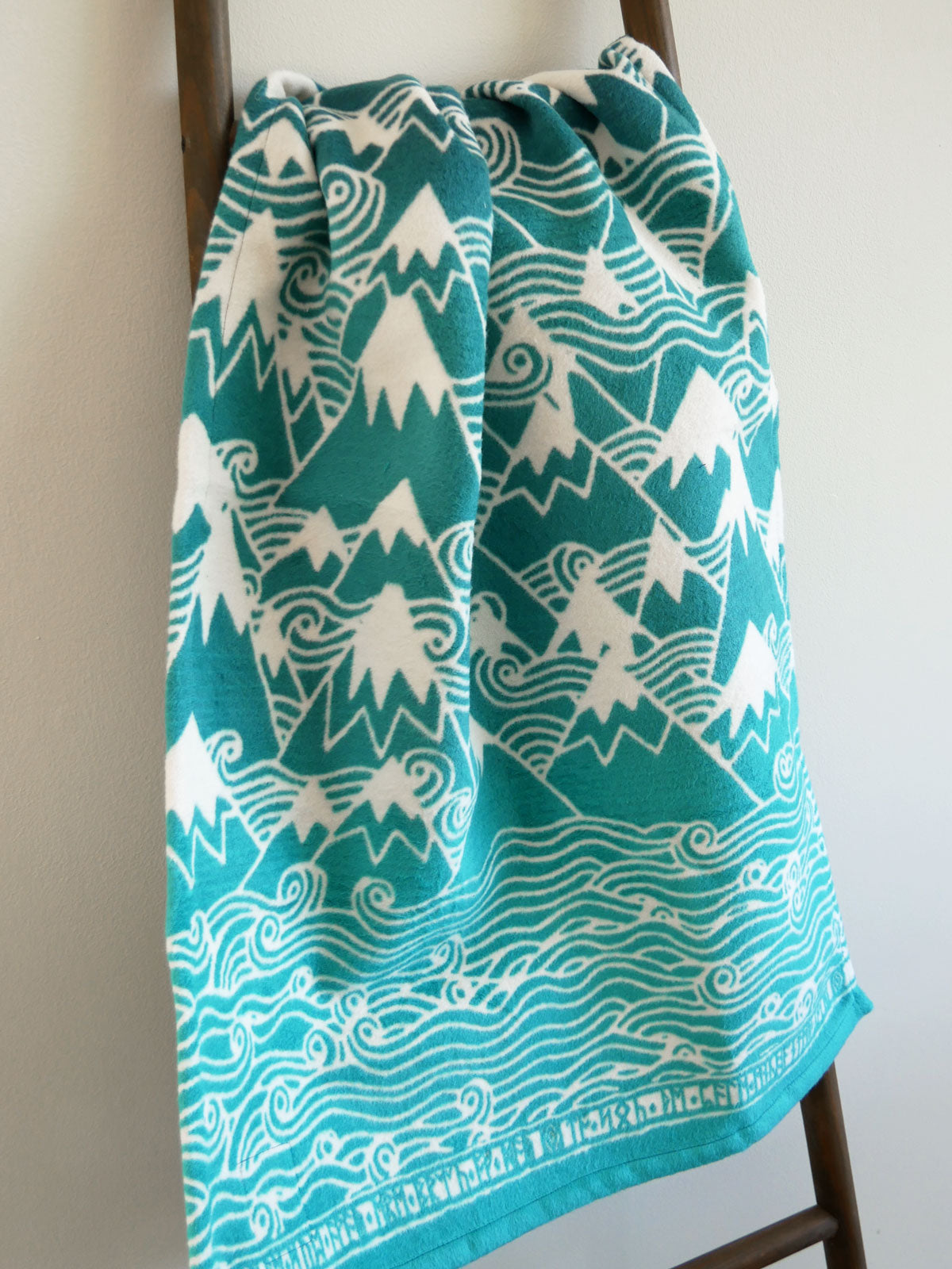 Misty Mountains Moonlit Brushed Cotton Baby Blanket